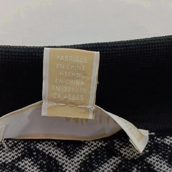 MICHAEL Michael Kors Black and White Geometric Mini Dress - Picture 12 of 14